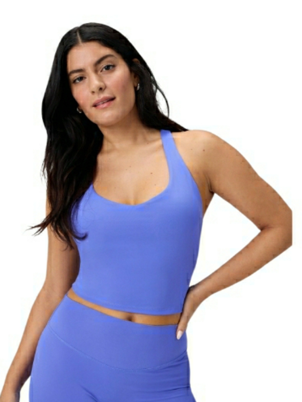 NWT Fabletics Anywhere Cropped Built-In Bra Tank- L